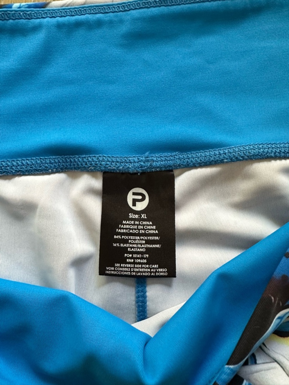 Pelagic Blue Yellow Black Marlin Print Leggings - Picture 3 of 3